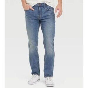 Mens Goodfellow & Co Slim Straight Fit Denim Jeans W38 L30 Light Wash Total Flex